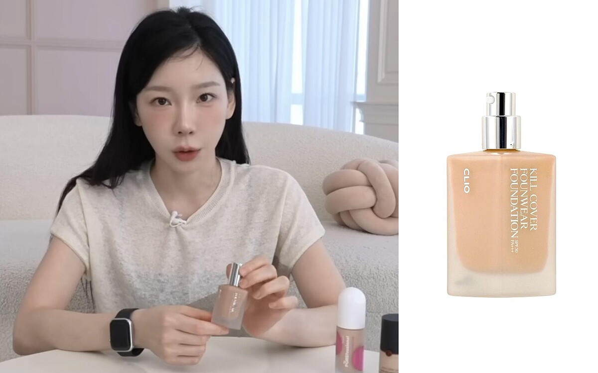 翻攝 YouTube @taeyeonofficial 탱코덕 EP.01/ Clio 長效持久粉底液，NT1,200