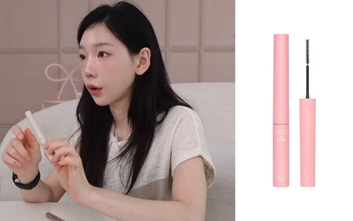 翻攝 YouTube @taeyeonofficial 탱코덕 EP.01/AOU 薄纖維防水睫毛膏 #01濃密款，NT520