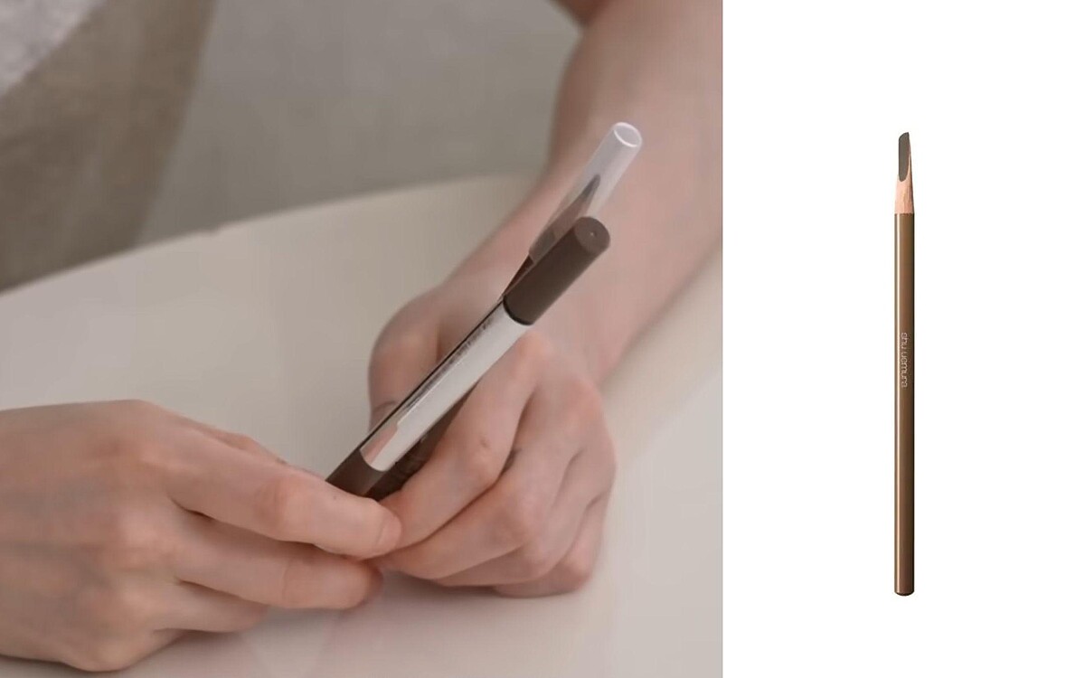 翻攝 YouTube @taeyeonofficial 탱코덕 EP.01/ Shu Uemura 武士刀眉筆 #07胡桃棕 NT1,050