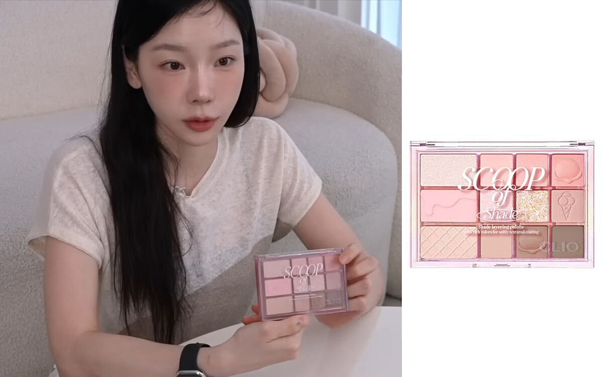 翻攝 YouTube @taeyeonofficial 탱코덕 EP.01/ Clio 聖代眼影盤 #03 Scoop of Shade，NT749