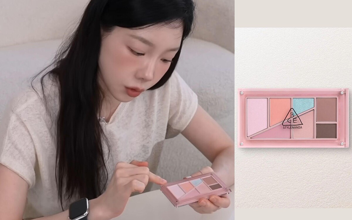 翻攝 YouTube @taeyeonofficial 탱코덕 EP.01/ 3CE 多色磁吸眼影盤 #02 PING SODA泡泡浴，NT960