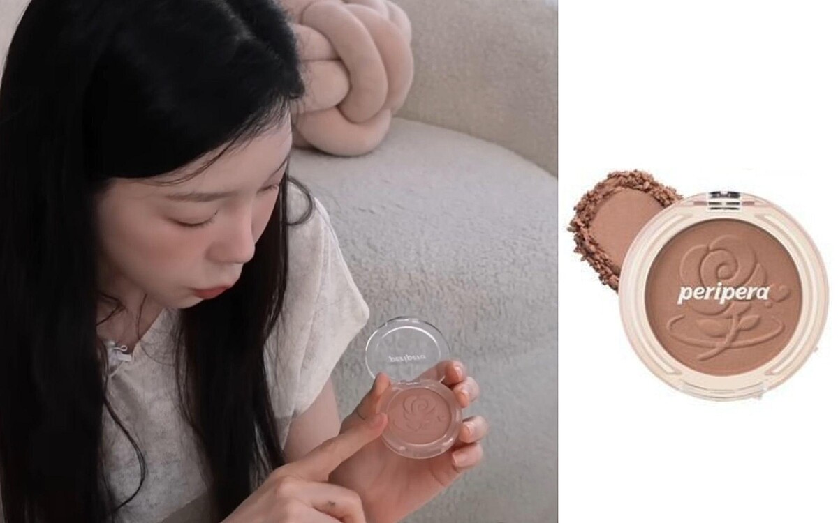 翻攝 YouTube @taeyeonofficial 탱코덕 EP.01/ Peripera Jelly Blush #31 Creamy Beige