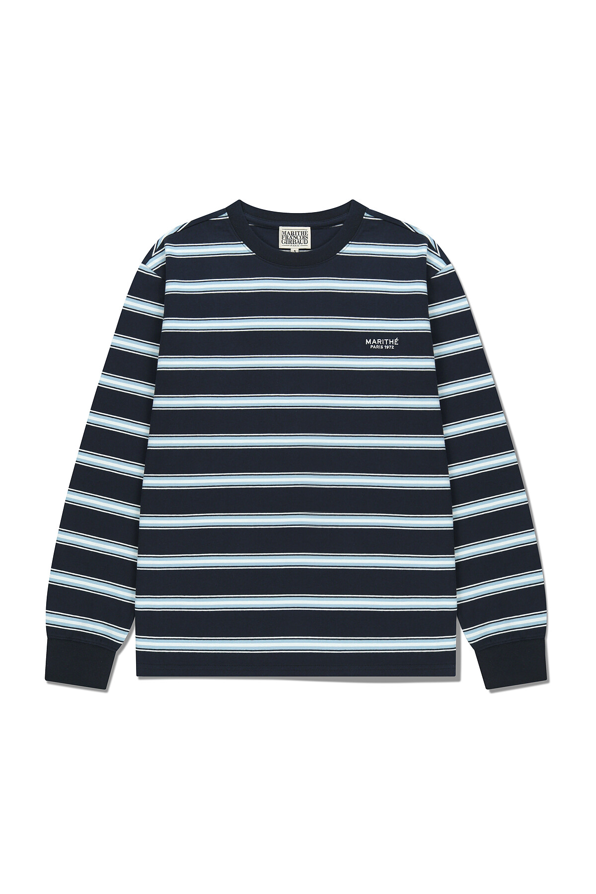 多色條紋長袖上衣(海軍藍) NT2590