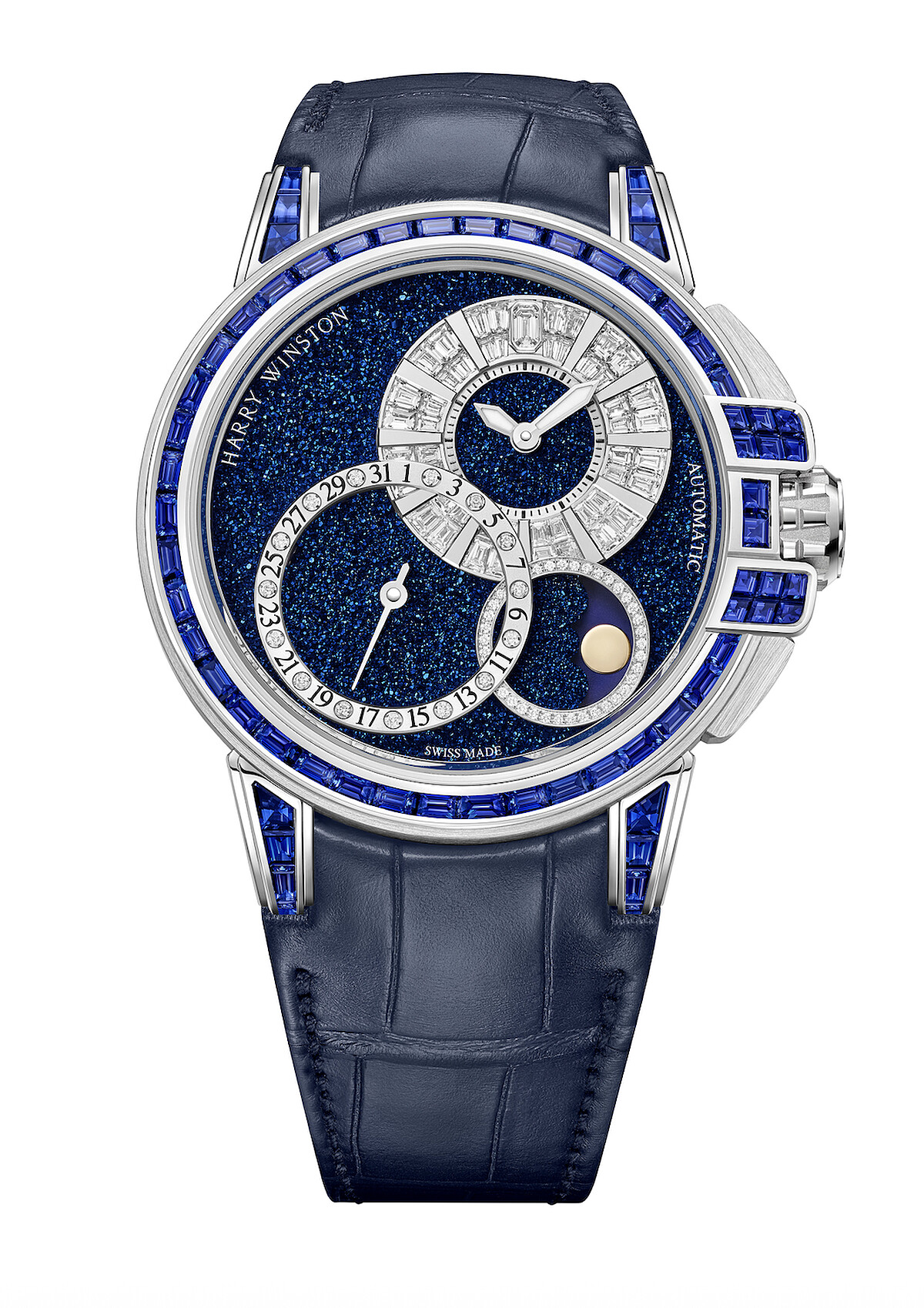 海瑞溫斯頓 海洋Ocean系列 Date Moon Phase Baguette 42毫米自動腕錶