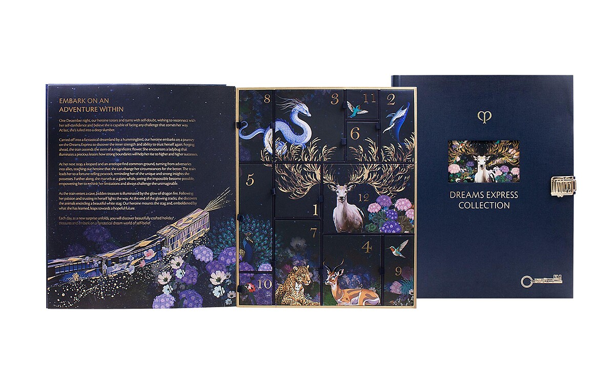 2025肌膚之鑰 奇幻列車倒數日曆外觀。