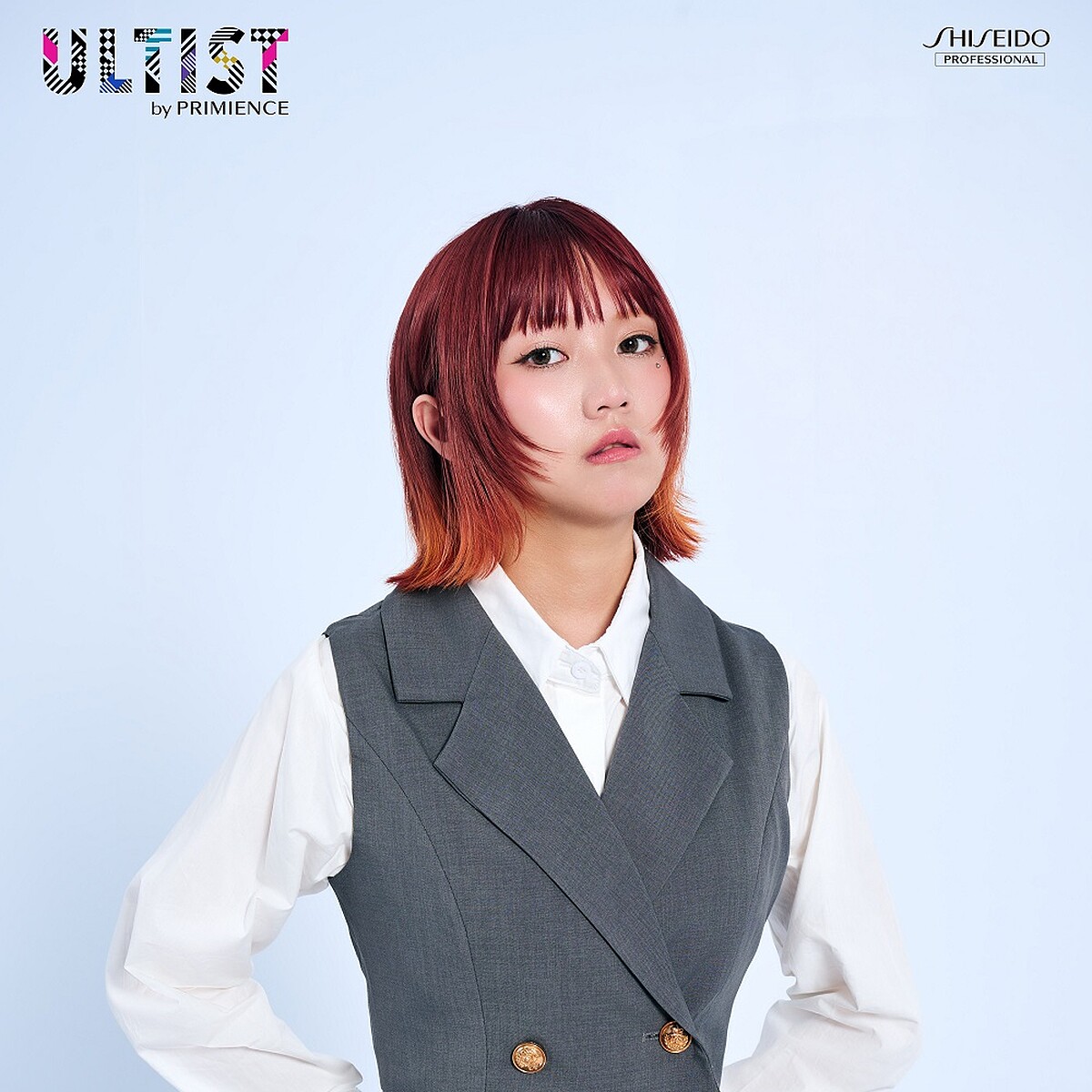 熱戀日落髮色在髮尾以橘色裙襬染增添層次感。