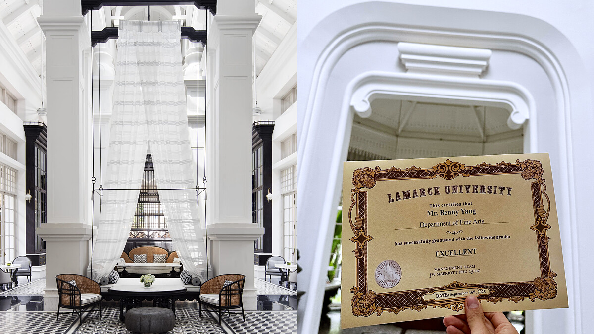 JW萬豪度假酒店以虛構的「拉馬克大學」為主軸貫穿整座園區