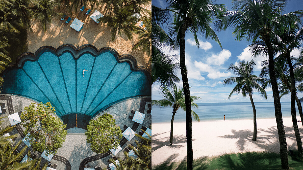 JW萬豪度假酒店貝殼泳池及海岸線