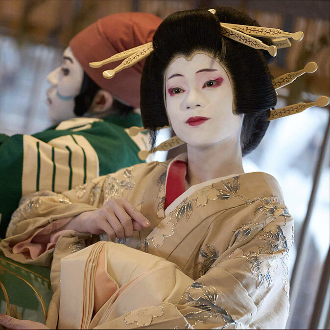 《關之門》是立花喜久雄在電影中演出的第一齣歌舞伎。