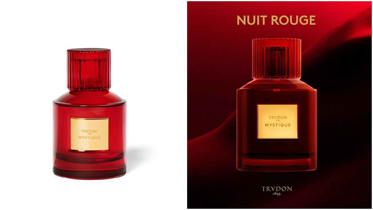 TRUDON 紅色夜宴Mystique 魅影香精100ml ，NT10,880／15m，NT2,200／三款香氛 3&times;15ml盒，NT 5,980。