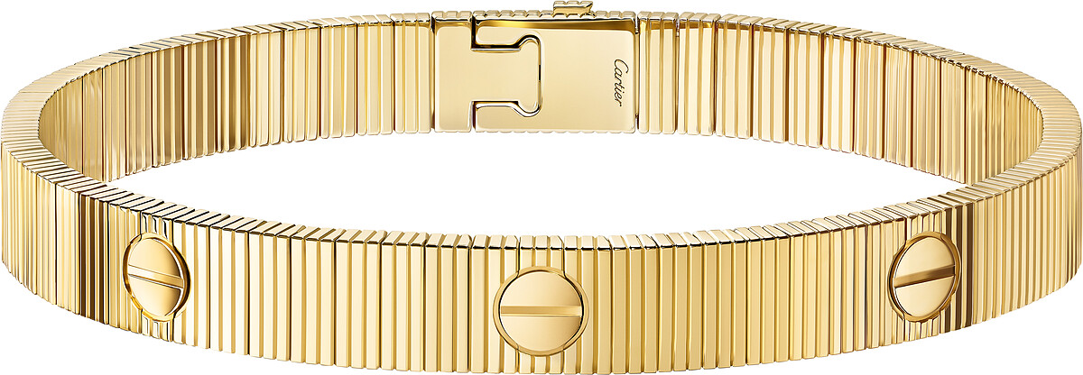 Cartier全新LOVE Unlimited手環,18K黃金,寬度7毫米,售價NT$303,000