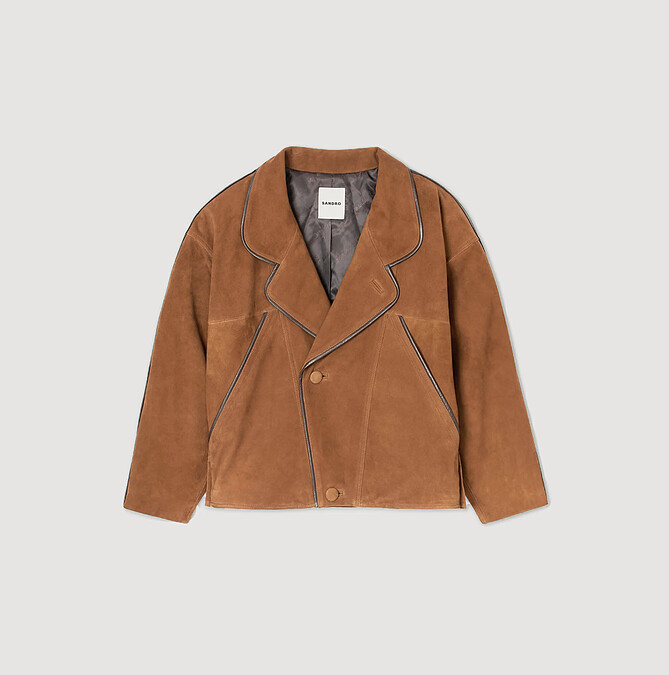 Sandro Oversize麂皮夾克