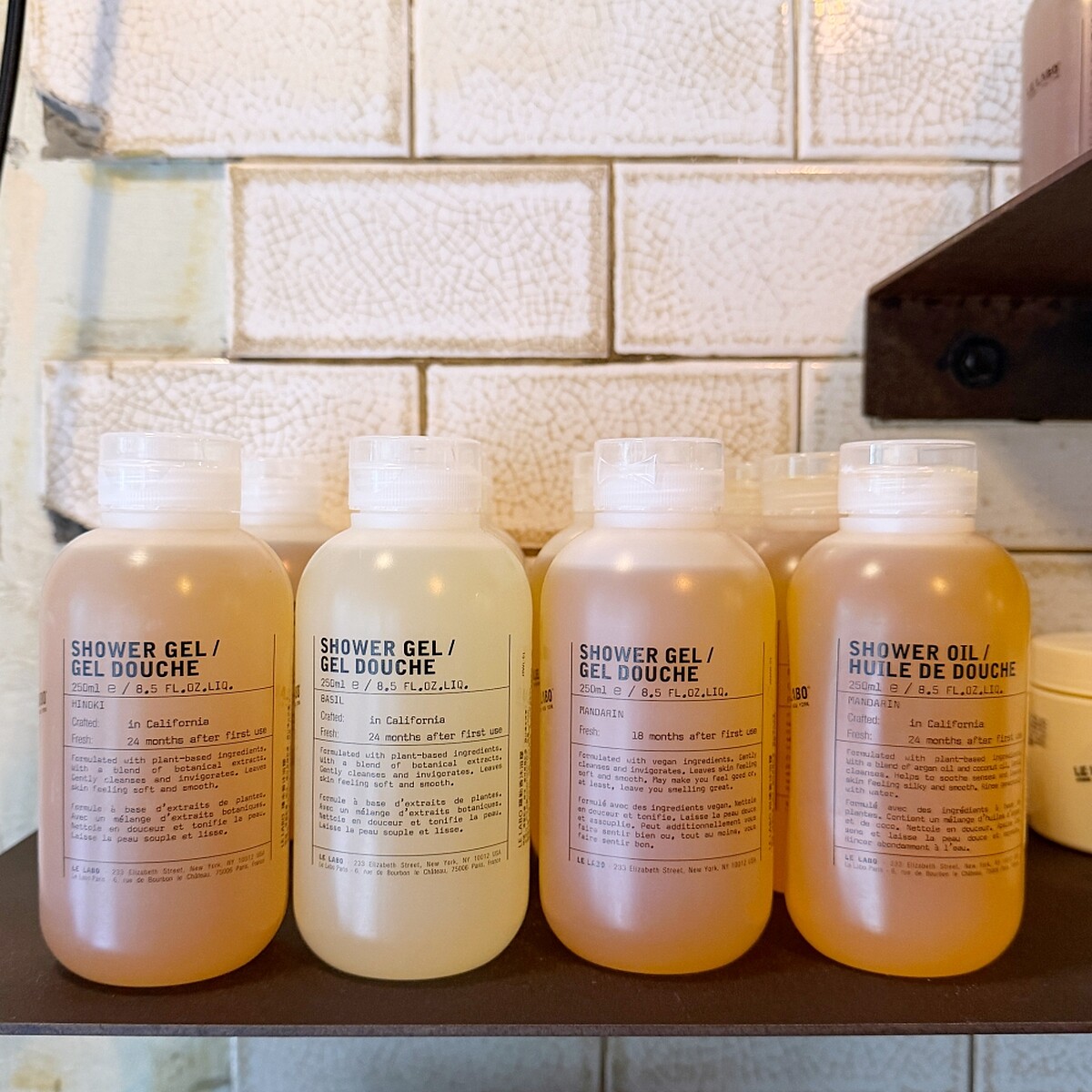 Le Labo羅勒沐浴膠250ml，NT1,300、500ml，NT1,850