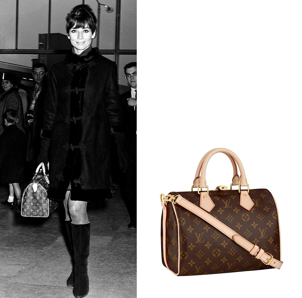 自奧黛莉赫本(Audrey Hepburn) 拎著第一個Speedy 25提袋出境，直至今日，依舊擁有時尚潮流圈的人氣IT BAG代表的經典地位。