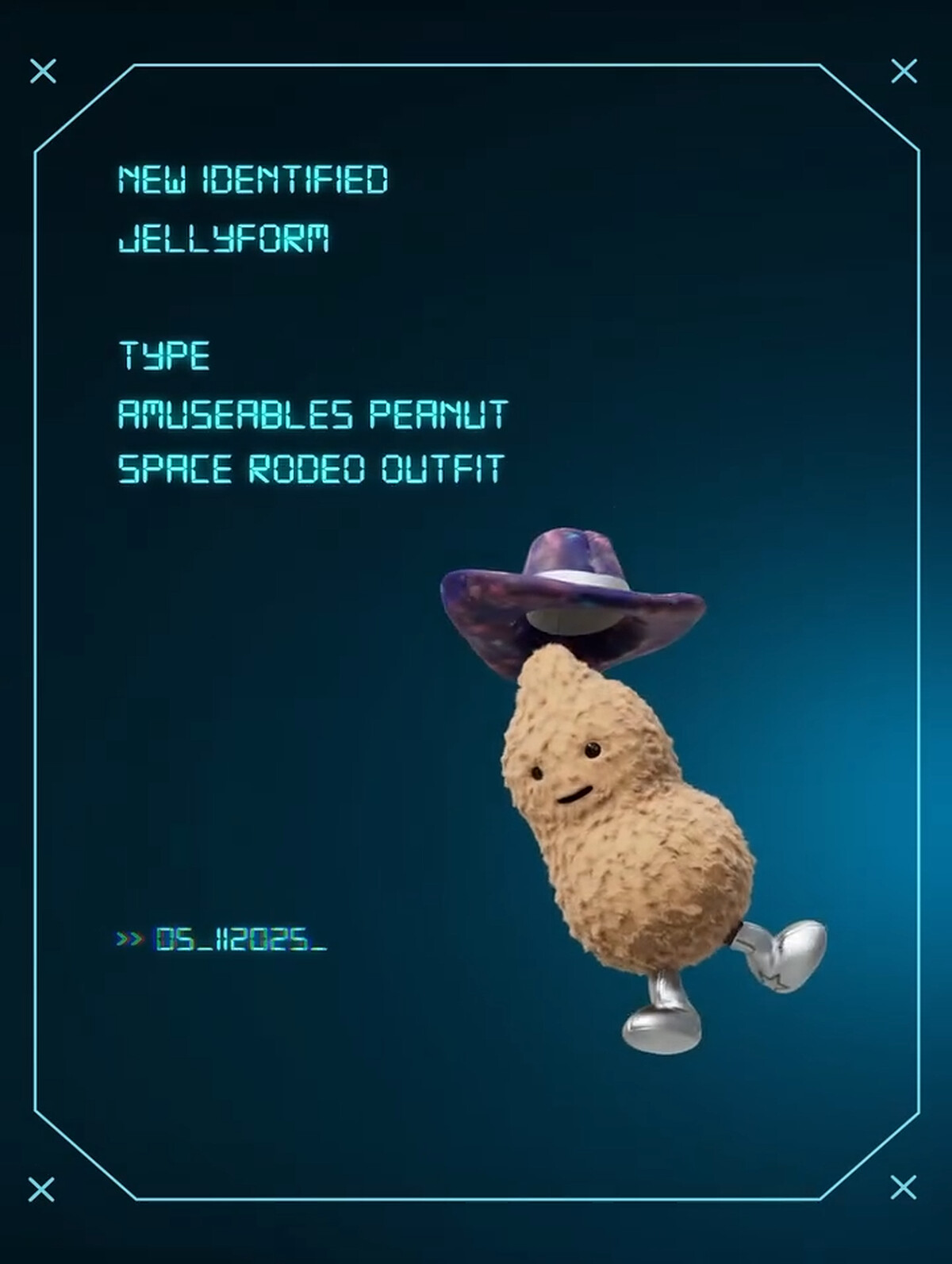 Jellycat首爾限時快閃店的Amuseables Peanut Space Rodeo Outfit（圖片來源／Jellycat官網）
