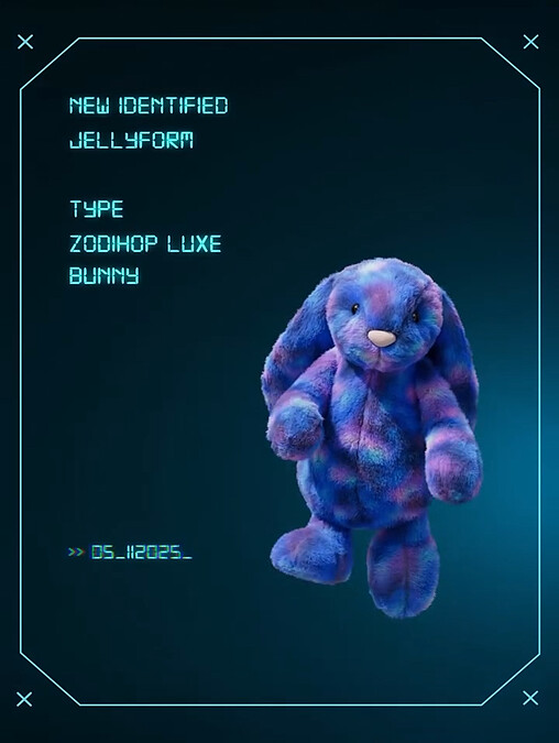 Jellycat首爾限時快閃店的Zodihop Luxe Bunny（圖片來源／Jellycat官網）