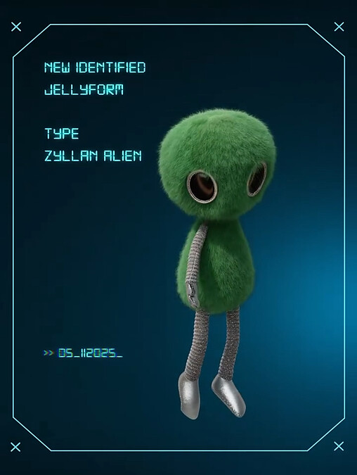 Jellycat首爾限時快閃店的Zyllan Alien（圖片來源／Jellycat官網）