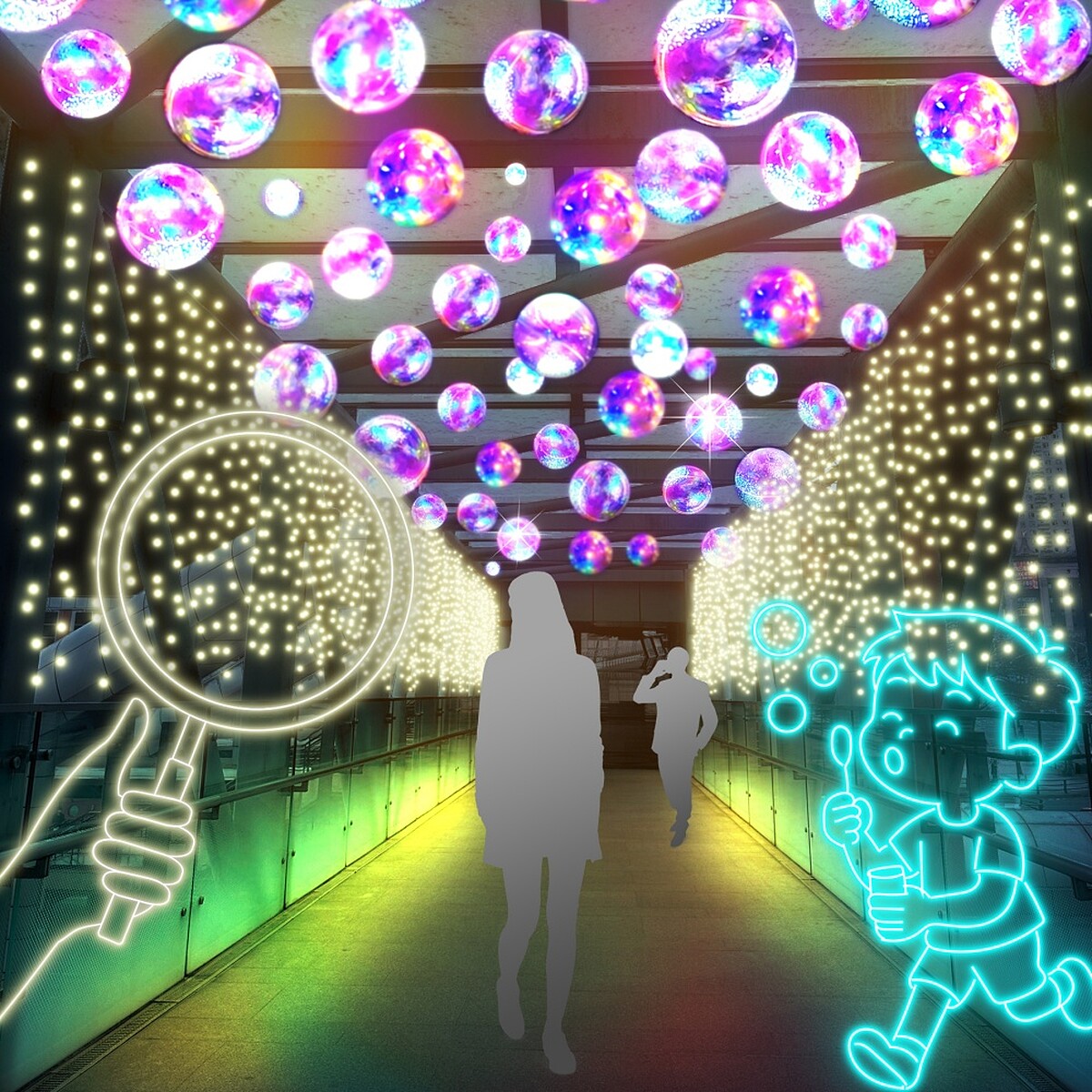 2025新北耶誕城 歡樂童心泡泡 天橋燈飾