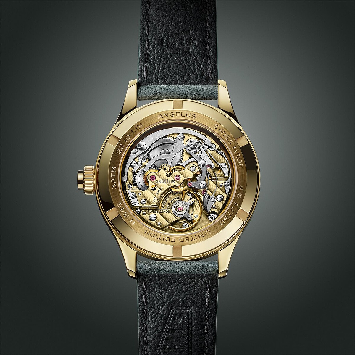 Angelus，Chronographe T&eacute;l&eacute;m&egrave;tre Yellow Gold