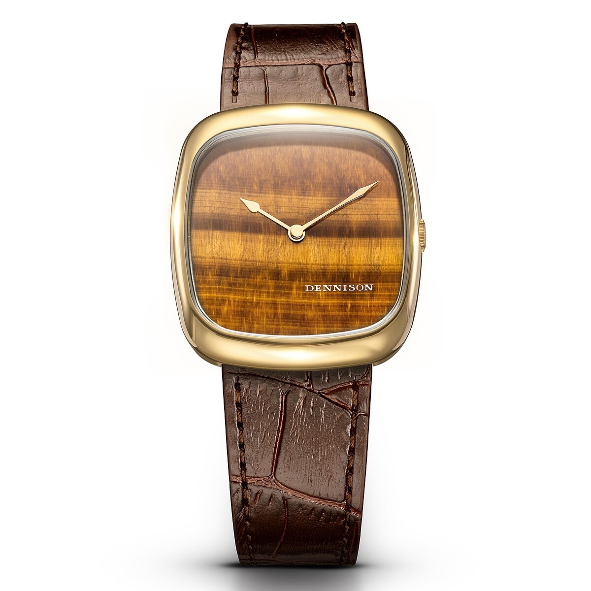 Dennison，Natural Stone Tiger Eye In Gold