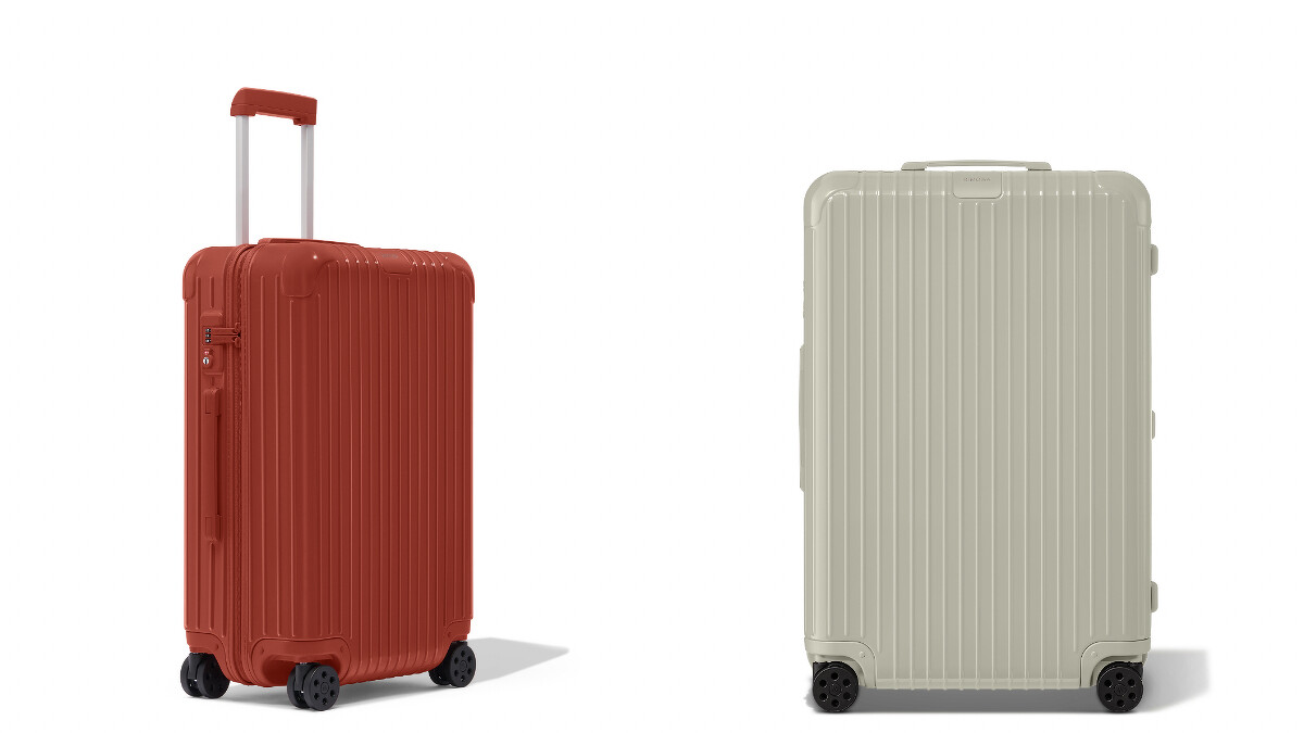 Check-in M Terracotta 赤陶色行李箱(建議售價 NT$ 35,200)、Check-in L Clay 灰礫色行李箱(建議售價 NT$ 38,200)。
