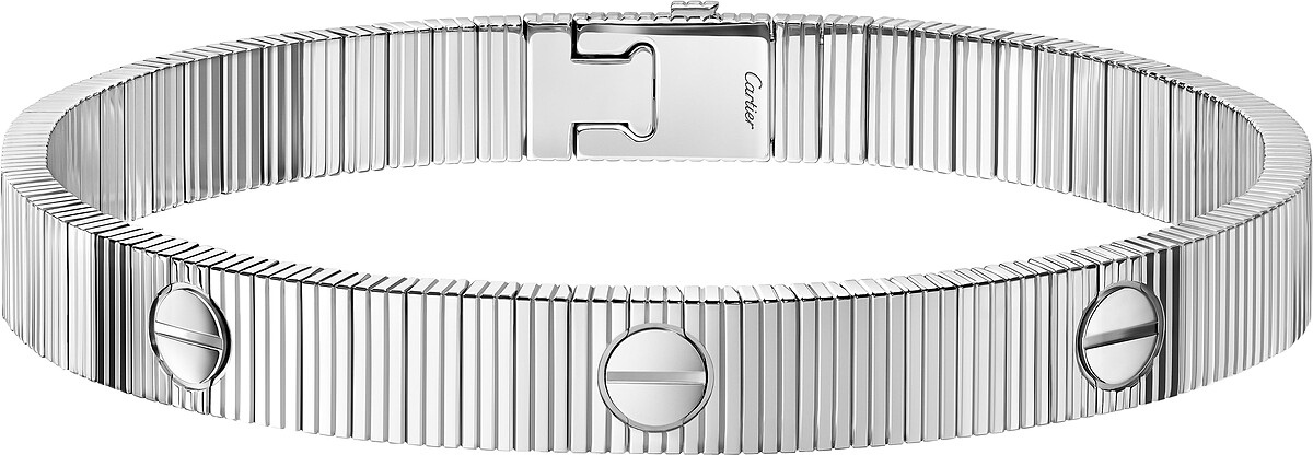 LOVE&nbsp;Unlimited手環，軟鍊款 作品描述： 750/1000白K金 寬度：7毫米 參考價格約NT$325,000