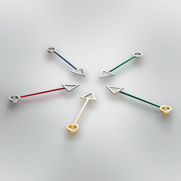 不同GMT-Master II款式的24小時指針 &copy;Rolex／Christophe Lauffenburge