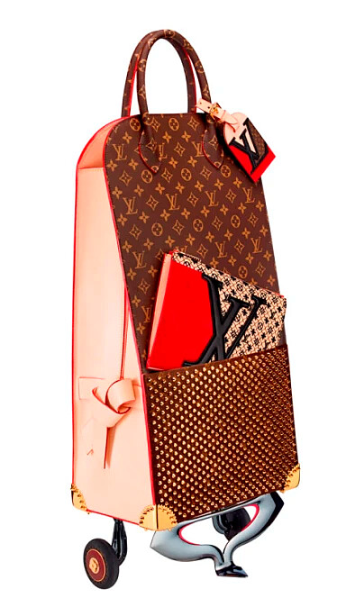 Christian Louboutin and Louis Vuitton Shopping Trolley