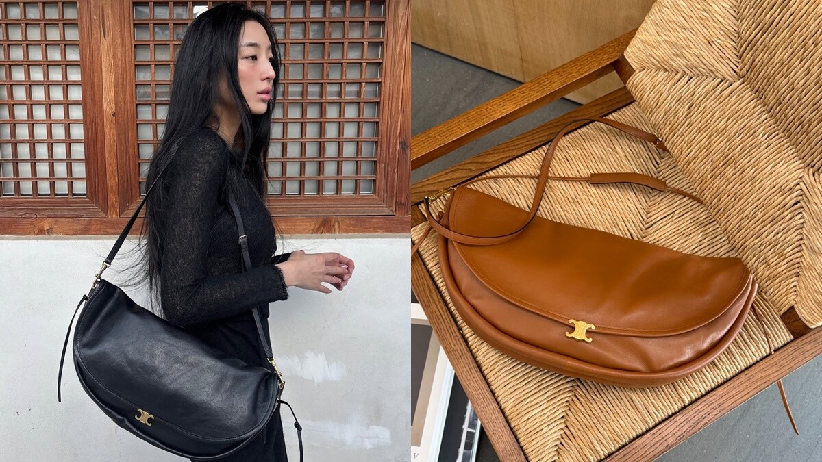 Celine這款半月包為何火了？新版凱旋門Triomphe變得好柔軟，都會慵懶風男女都能拿捏！