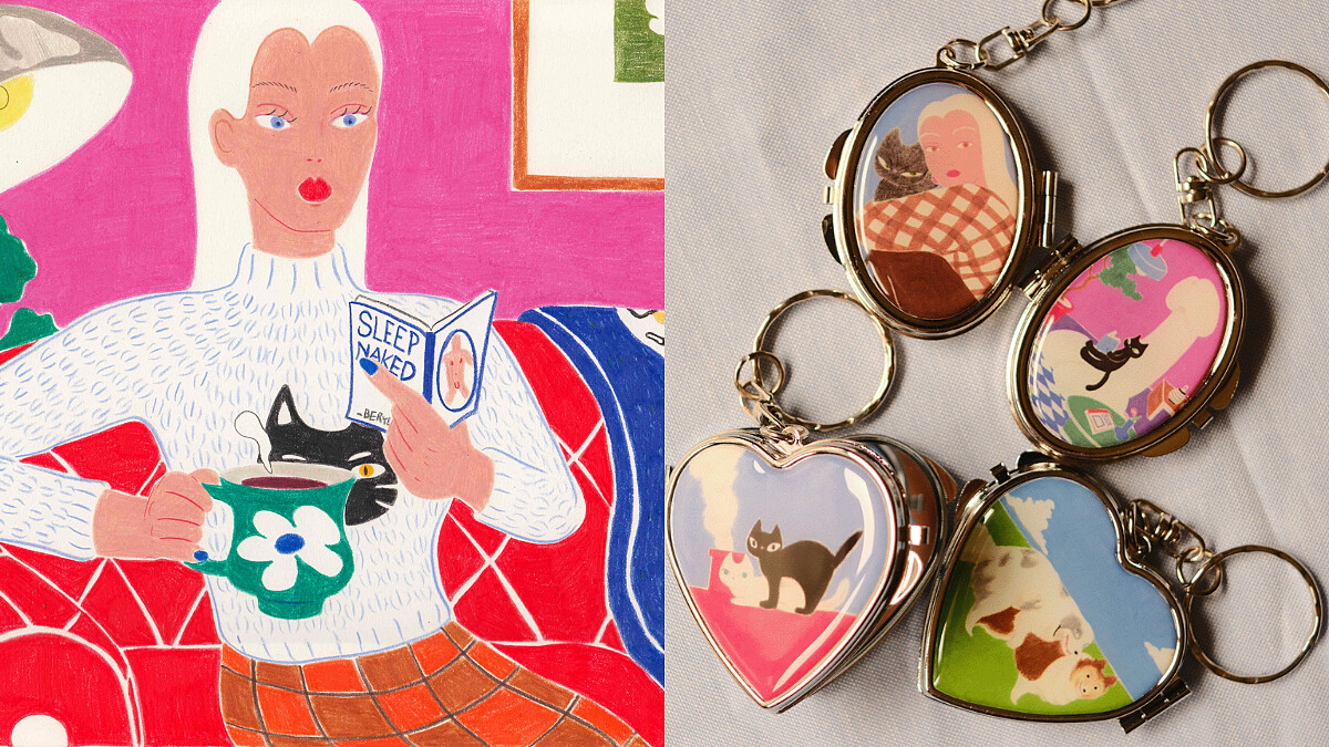 擅長以女性視角融合黑色幽默的台中插畫家 Beryl 將帶新作於市集亮相。