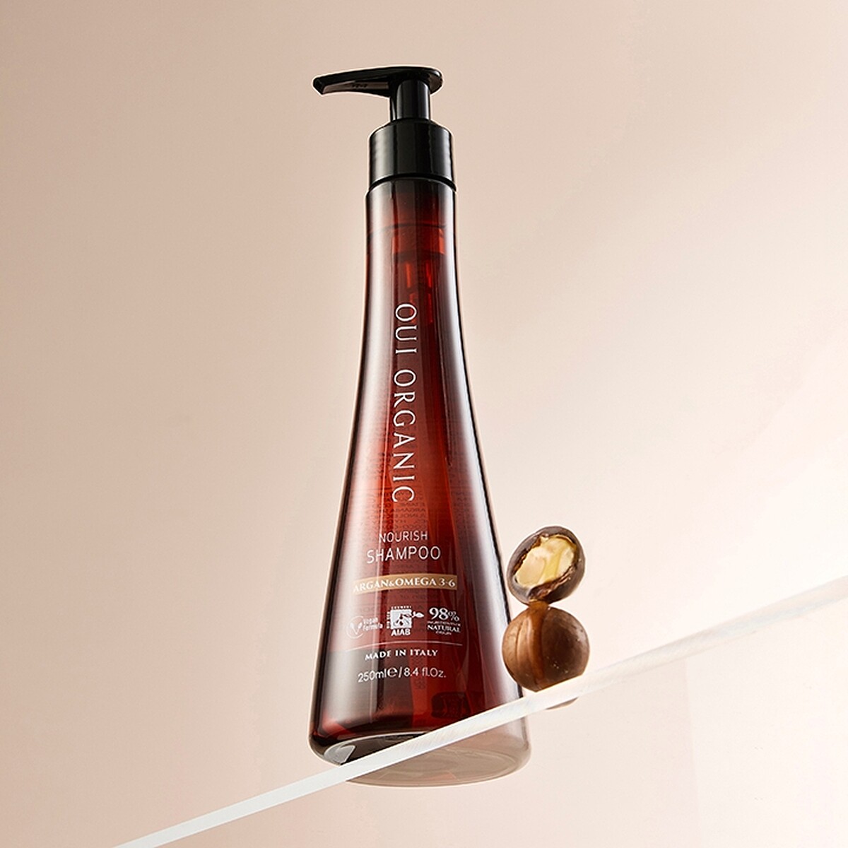 唯有機OUI ORGANIC 義大利堅果OMEGA柔順洗髮精250ml,NT780