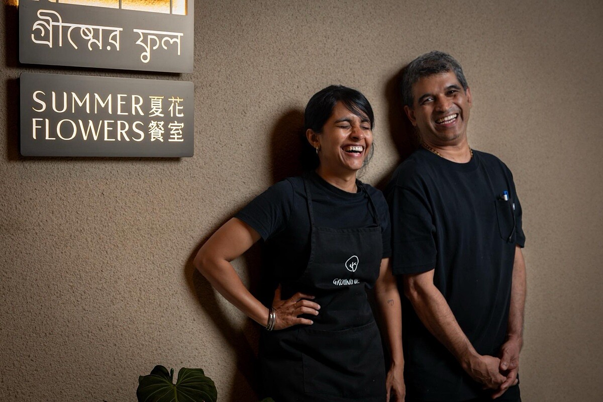 「夏花餐室」舉辦雙廚四手餐會，印度新銳女主廚 Gayatri Desai 與「夏花餐室」主廚 Joseph Elias Vaz。