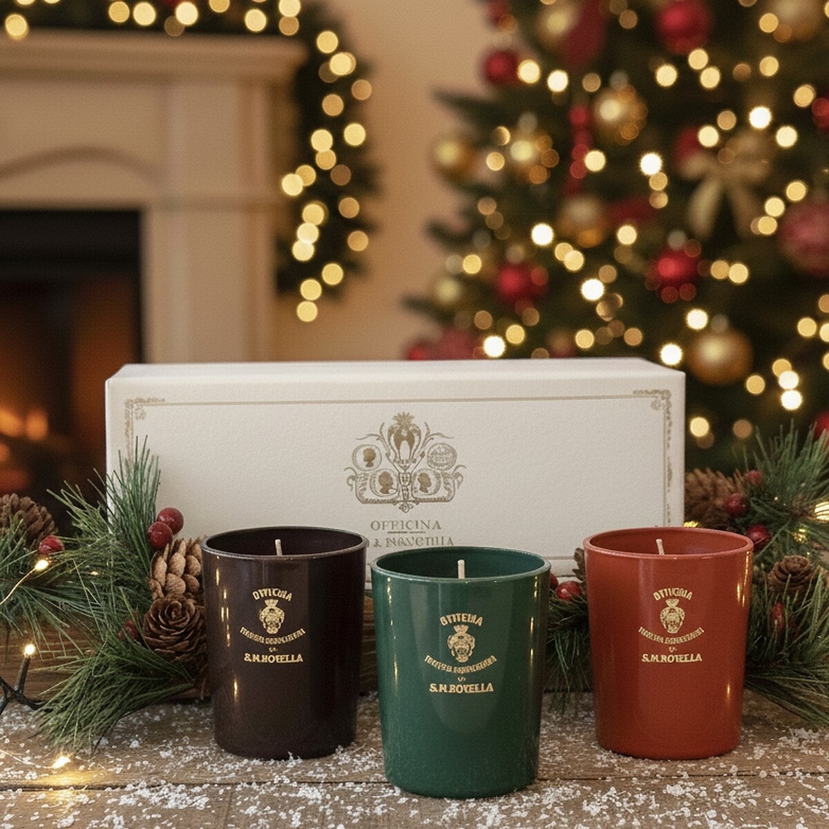 Santa Maria Novella限量Firenze佛羅倫斯1221系列「精巧蠟燭香氛三重奏」70g*3,NT3,360