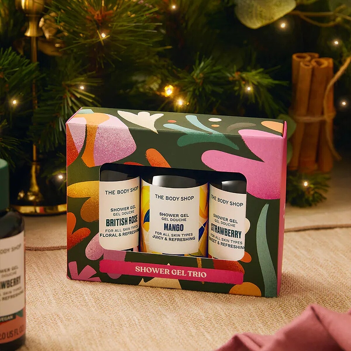The Body Shop三小福果香沐浴原裝禮盒，NT520