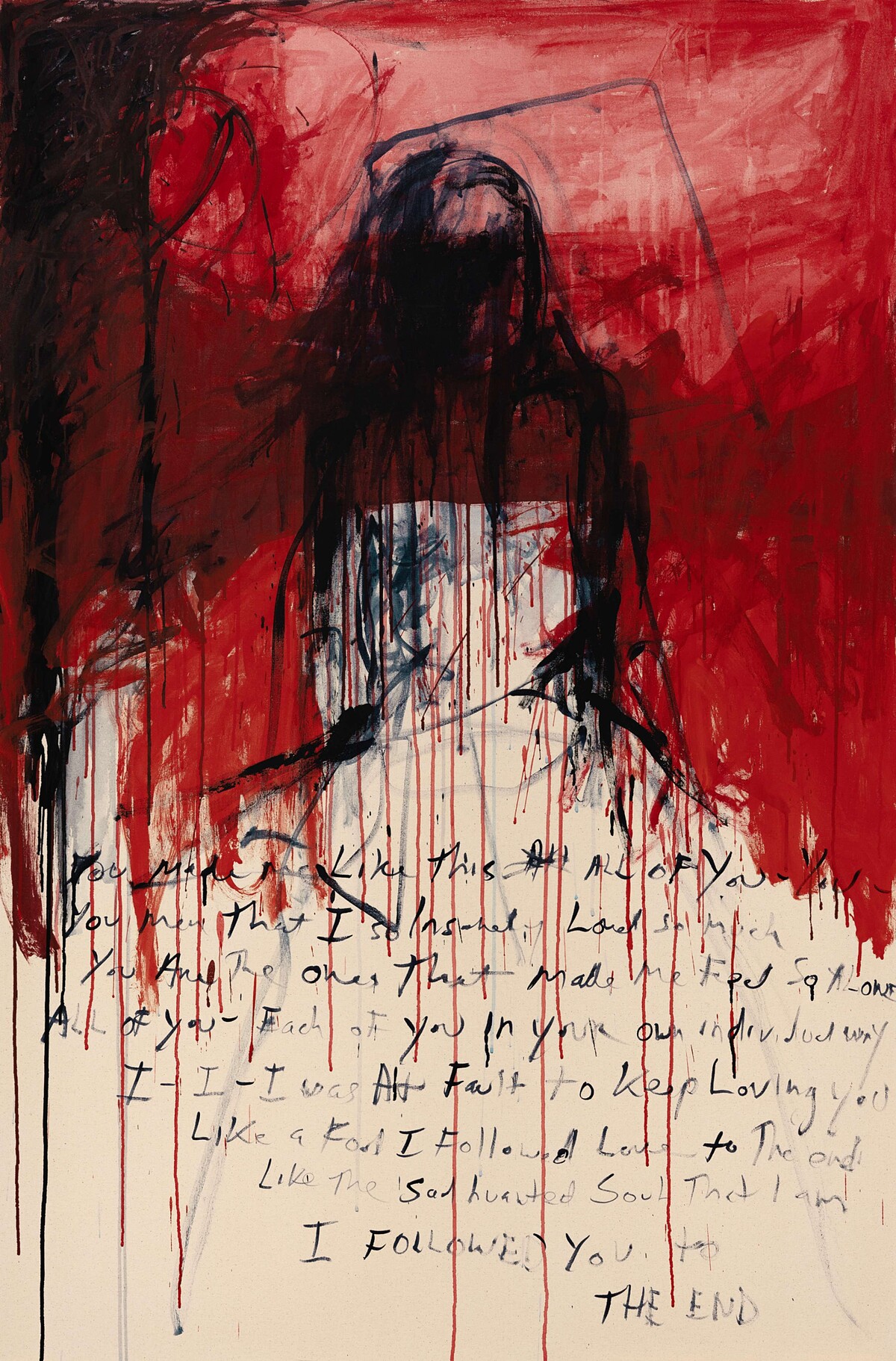 Tracey Emin, I followed you to the end 2024. Yale Centre for British Art. &copy; Tracey Emin.