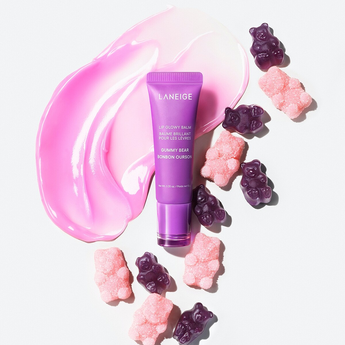 BTS田柾國包包中出現的蘭芝果凍水光潤唇膏 (小熊軟糖款)。