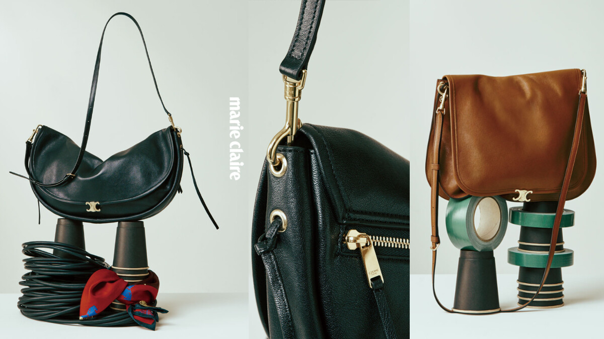 CELINE Soft Triomphe的柔軟革命，Michael Rider全新鬆弛半月包火紅上市