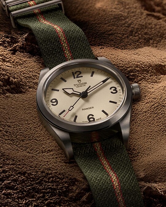 帝舵表RANGER 系列於杜拜鐘錶週推出36mm沙漠白色面盤新款