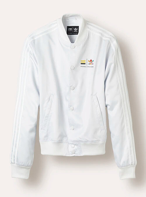 adidas Originals=Pharrell Williams Superstar純粹白運動夾克