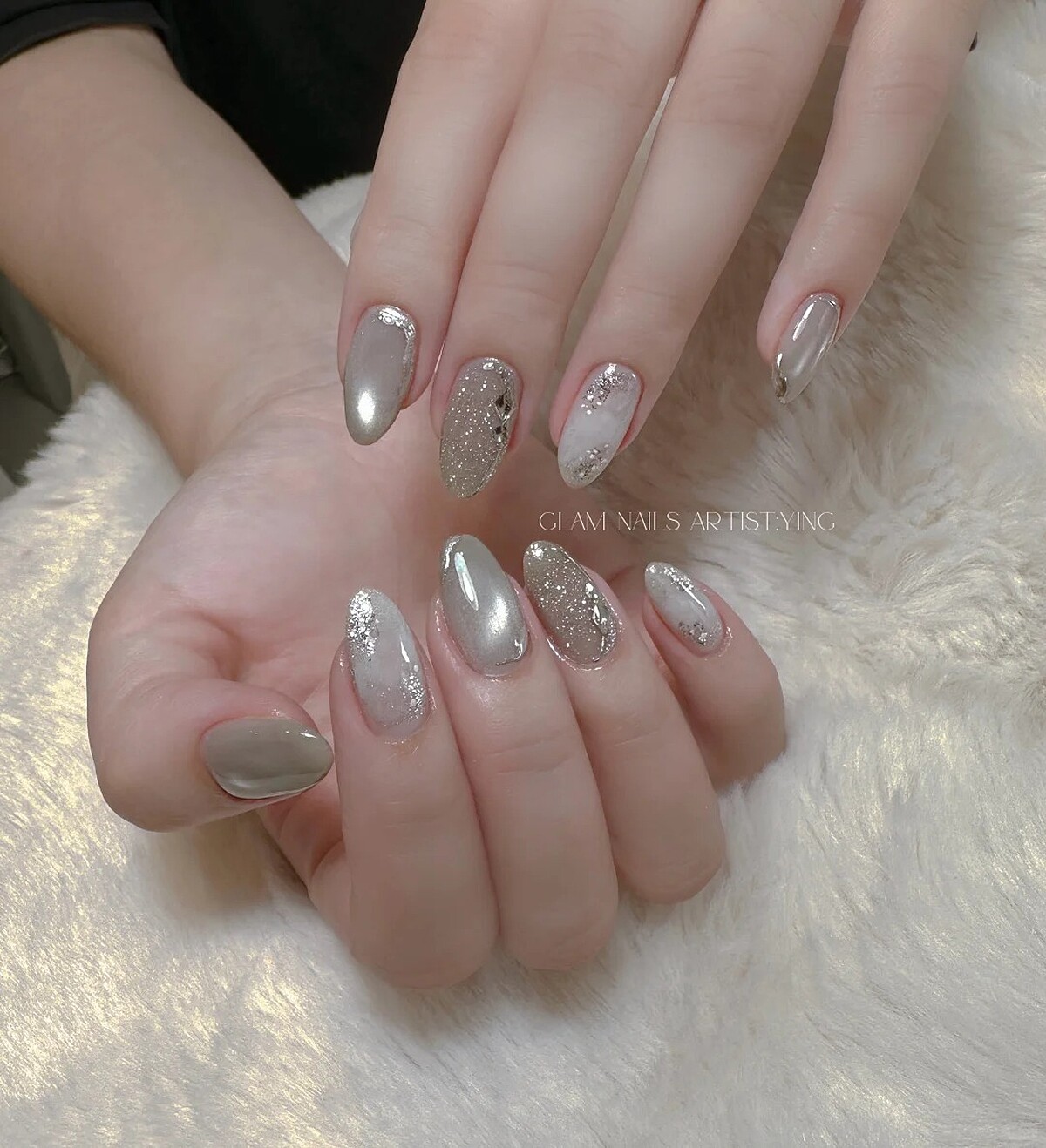 天秤座美甲範本(Photo/小紅書@Ying Nails)。