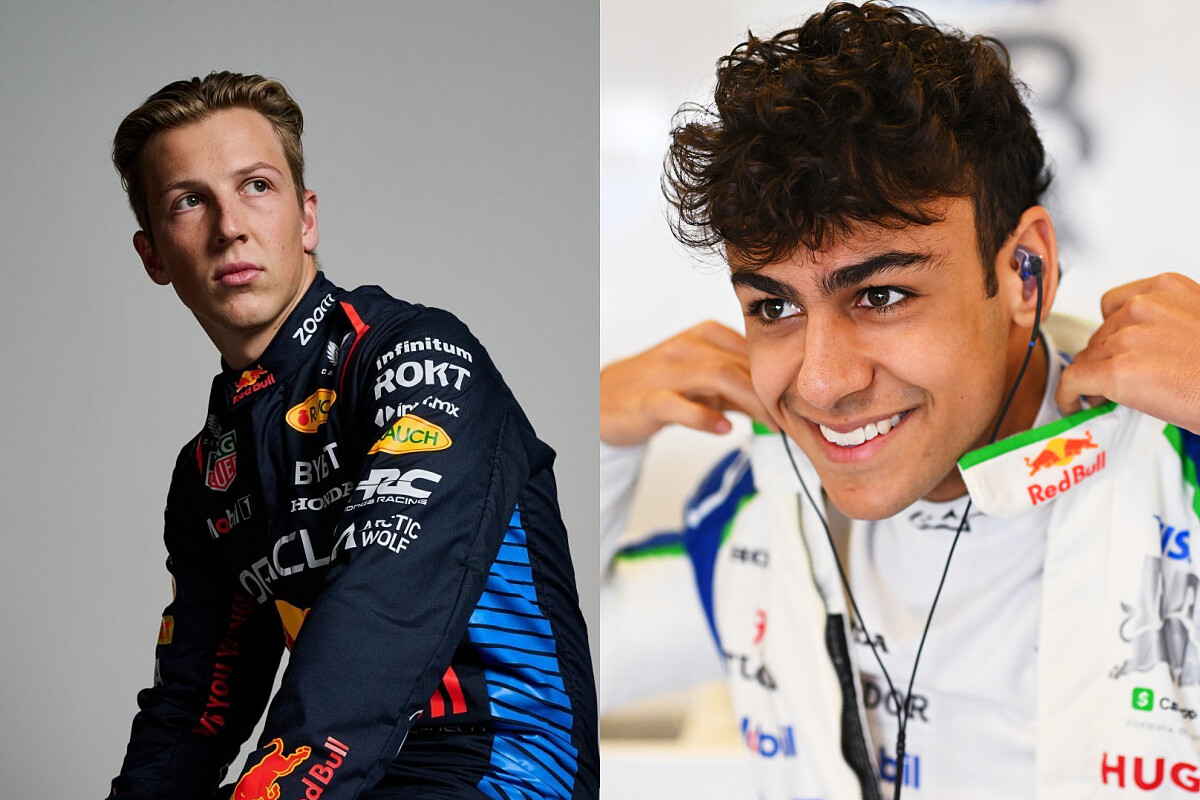  Liam Lawson 與全新門面當擔 Arvid Lindblad。 