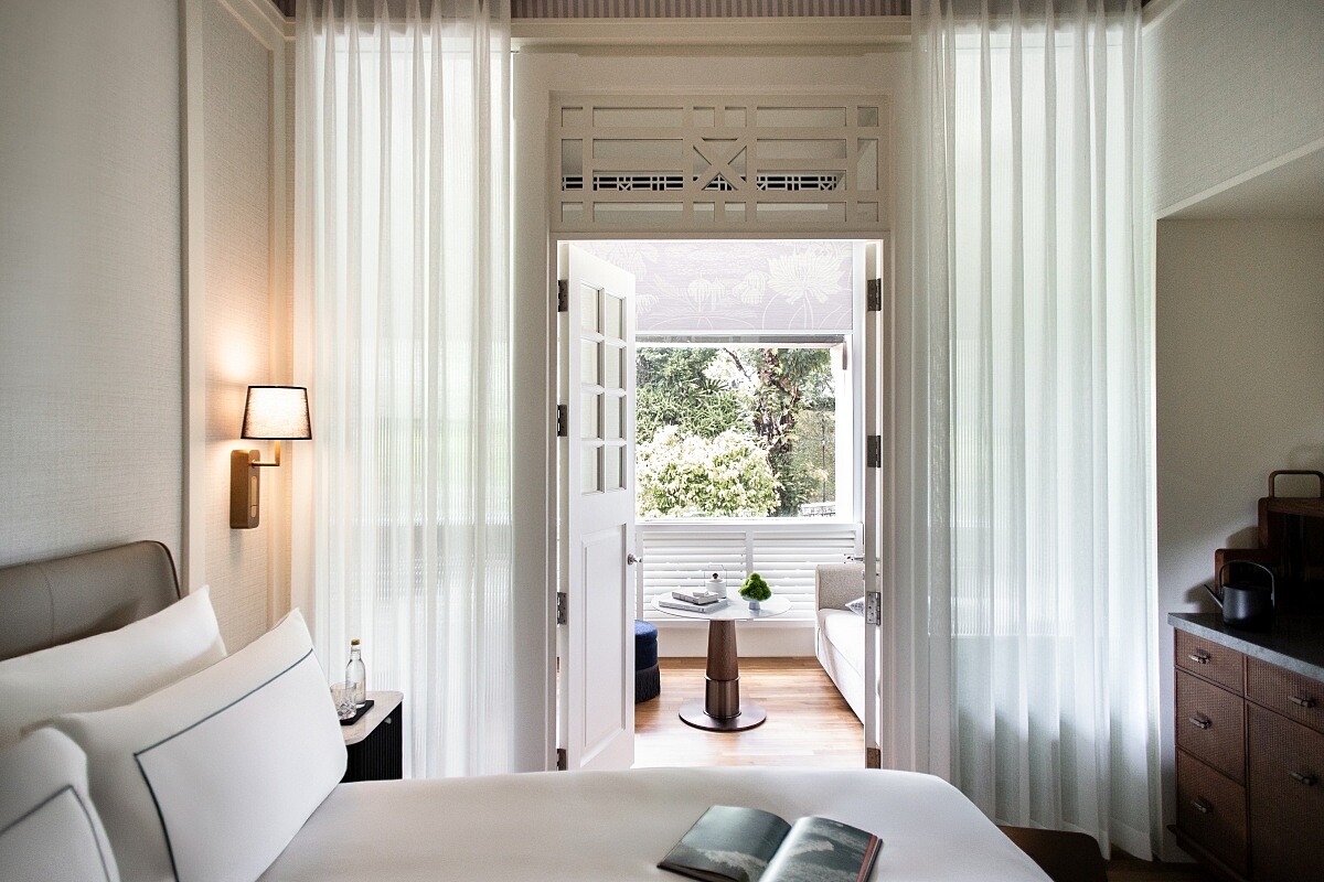 全館僅規劃84間客房與套房，面積從35平方米起，最大為160平方米的福康寧套房。