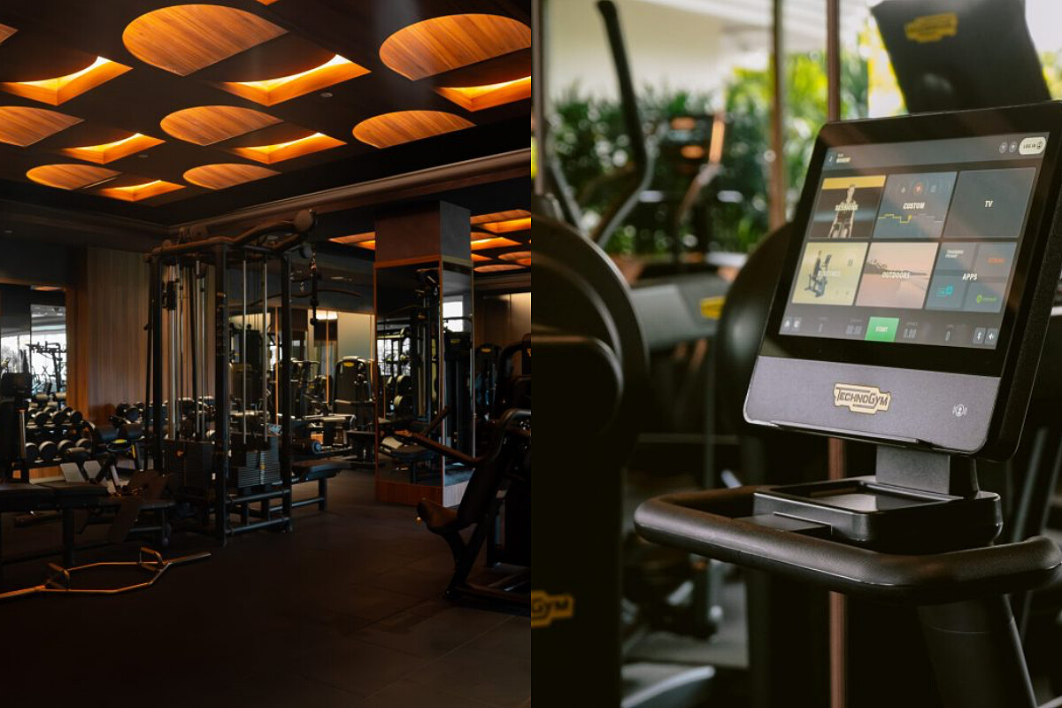 配備 Technogym 設備的健身中心。