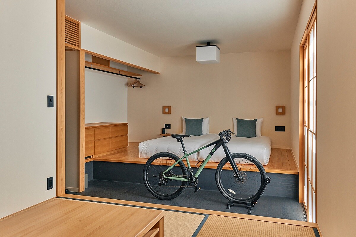 自行車也能一起「入住」。