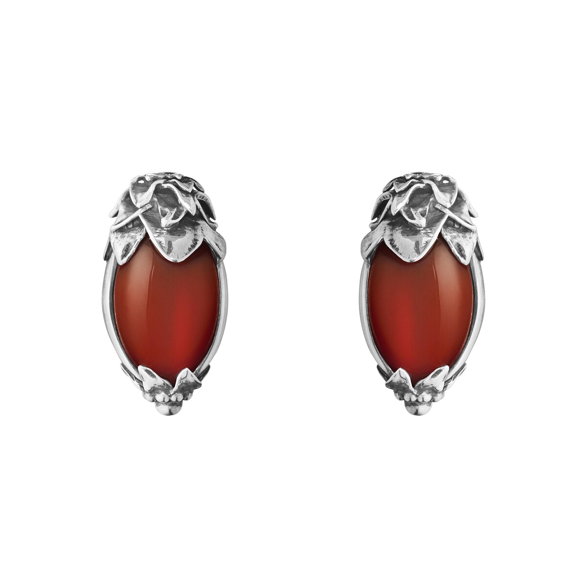 HERITAGE系列_2026年度純銀紅玉髓耳夾_建議售價11,500元