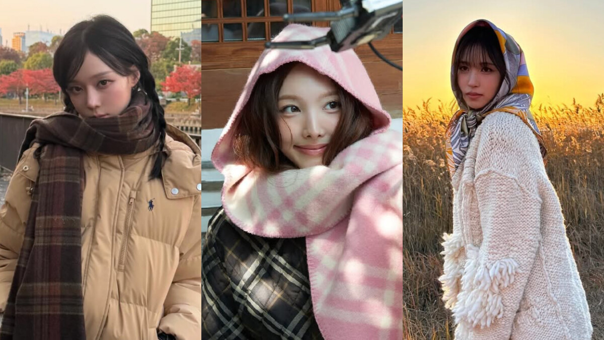 圍巾怎麼圍才時髦？8種圍巾打法教學，跟著Twice、Winter、Karina、張員瑛學秋冬防寒穿搭