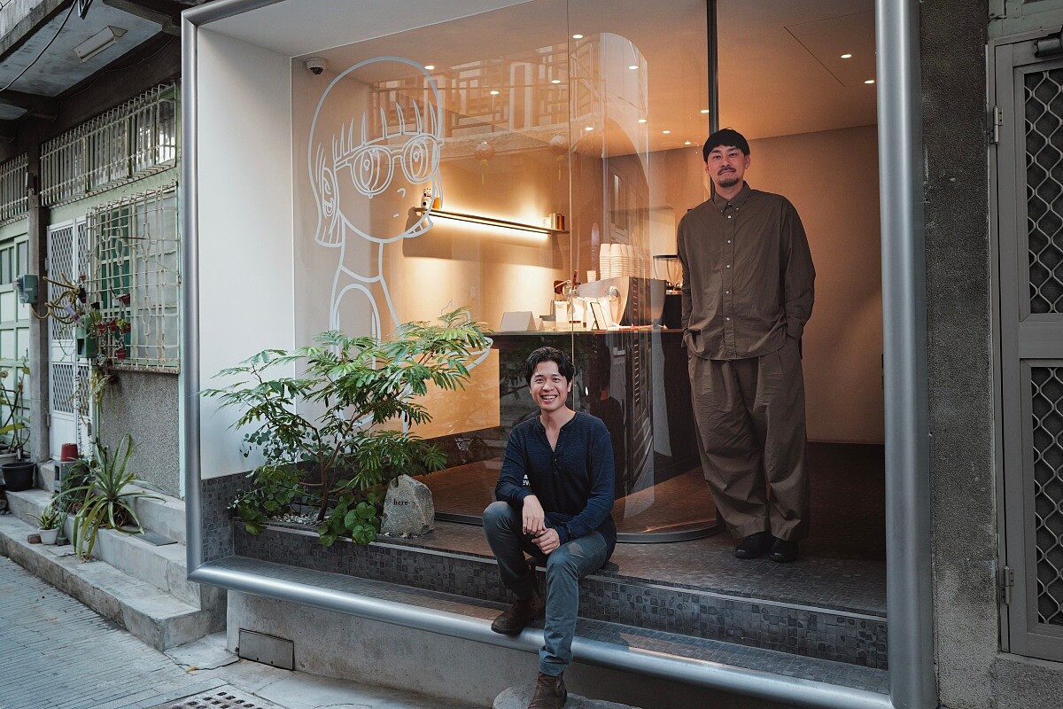 「here Kyoto」台南店主理人 Hossy 與橋爪悠也。