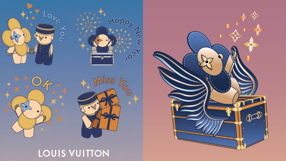 路易威登聖誕貼圖免費下載！用LV吉祥物Vivienne送祝福，還能寫天燈賀卡超暖心！