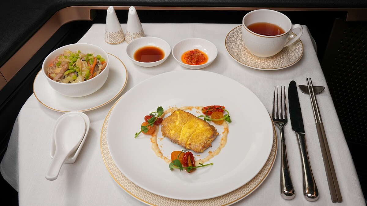 星宇航空專為頭等艙首度推出份量適中的「睡前套餐」