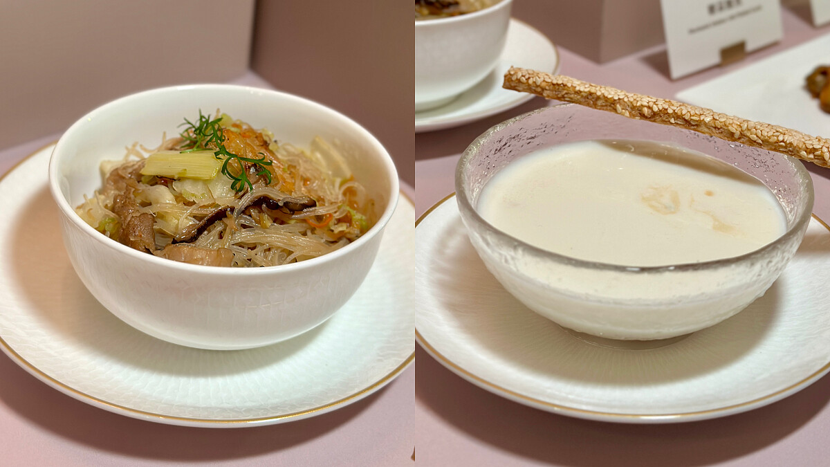 「元紀炒米粉」、「鹿港麵茶杏仁露．芝麻方塊酥」